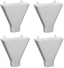 Amerimax 85208 2" 3" White Plastic Downspout Funnels - Pack Of 4 Open. Price: $49.98.