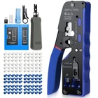 RJ45 Tool Kit Ethernet Crimping Pliers Connectors Tester Wire Stripper New. Price: $40.79.