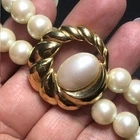 B2354 Richelieu Double Strand Faux Pearl Bracelet Gold Tone Clasp Twisted Rope Pre-owned. Price: $19.99.