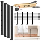Muzata 36 Inch 4 Post 15-20FT Length Modular Cable Railing System Kit (black) New. Price: $174.93.