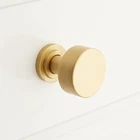 Signature Hardware SH553066SBS Colmar 1-1/4" Dia Round Cabinet Knob-satin Brass Open. Price: $8.09.