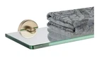 Jqk Bathroom Tempered Glass Shelf Shower Storage 20"X5" Brushed Champagne New. Price: $37.95.