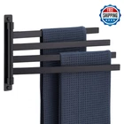 Kokosiri Matte Black Swivel Towel Bar Rail 3-ARM SUS304 Stainless Steel New. Price: $65.97.