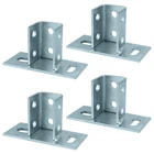 Ottff 4 Pack 2 Slot Post Base For 1-5/8 Square Strut Channel, Ground Floors... New. Price: $42.14.