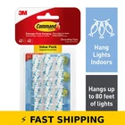 Command Light Value Pack - 40 Clips, Clear For Holiday Decorating New. Price: $23.99.