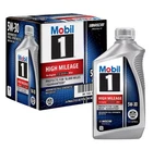 Mobil 5W-30 High Mileage Full Synthetic Motor Oil; Case Of 6-1 Quart Bottles New. Price: $60.57.