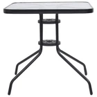 Patio Table Outdoor Dining With Glass Top Garden Furniture Steel Vidaxl New. Price: $81.99.