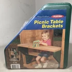 Bench Brackets Picnic Table Desk Top Green Durable Usa Kids New. Price: $15.00.