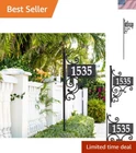 Products 11245 Nite Bright Ironwork Reflective Address Post Sign, Black/white New. Price: $122.48.