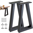 Black 24" Metal Legs - Industrial Diy Set Of For Desks & Tables New. Price: $126.34.