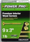 Hillman #9 X 3 In. Power Pro Premium Interior Wood Screws 2 Lb. New. Price: $17.00.