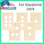 Keystone Wall Plate Standard Size Snap-in Jack Face Ivory Lot. Price: $7.99.