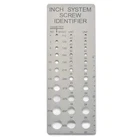 Screw Chek'r Sae/inch Checker (no. 4 To 1/2) 1/8 Heavy Gauge Steel... New. Price: $36.60.