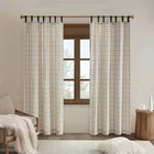 84"X50" Preston Plaid Faux Leather Tab Top Room Darkening Curtain Panel With New. Price: $15.99.
