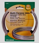 Hillman 100 Ft Galvanized Steel Utility Wire 14 Gauge Solid Multi Purpose 122065 New. Price: $24.99.