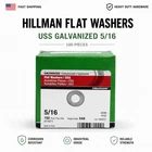 Hillman 5/16" Uss Flat Washers Galvanized Zinc Heavy Duty 100PK New. Price: $17.99.