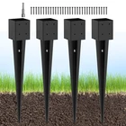 Tayory Pcs 4X4 Fence Post Anchor Ground Spike 32ACTUAL 3.6X3.6 Heavy Duty New. Price: $91.71.