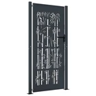 Garden Gate Decorative Outdoor Fence Anthracite Steel Bamboo Design Vidaxl New. Price: $315.99.