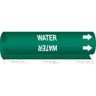Brady 5786-II Pipe Marker, Water, Grn, 2-1/2 To 7-7/8 In, New. Price: $13.15.