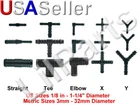 Vacuum Fuel Water Hose Joiner Tubing Repair Fitting Barbed Tee Elbow X Y New. Price: $98.99.