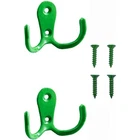 Retro Metal Double Coat Hooks Wall Mounted 2 Pack Dual Prong Robe For New. Price: $8.98.