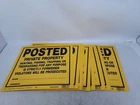 Hillman Posted Private Property Sign Trespassing Forbidden - Lot Of 13 New. Price: $49.99.
