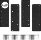 4 Pcs 15.7"X5"STRAIGHT Steel Flat Plate,heavy Duty Mending With Black Powd New. Price: $59.28.