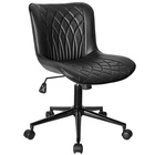 Mid-back Desk Chair With Adjustable Height, Pu Leather Makeup Vanity Wi... New. Price: $128.92.