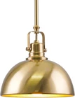 Modern Industrial Gold Pendant Light With Dome Shade - Retro Brass Finish New. Price: $144.99.
