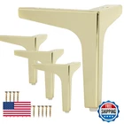 La Vane 7 Inch Metal Furniture Legs Set Of 4 - Modern Diamond Triangle Gold Diy New. Price: $39.81.