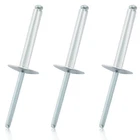60 Pcs 3/16" X 1-1/4" Large Flange Aluminum Blind Dome Head Pop Rivets... New. Price: $24.38.