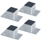 YIDU69Q 4X 2" Square Tube Post Flange Base Deck Railing Fittings 1/8" Thick New. Price: $50.57.