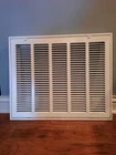 Hvac Retun Air Filter Grill White Hinged Heavy Duty Steel For 20" X 16" Opening New. Price: $40.00.