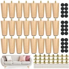 Maitys 4" Round Wood Furniture Legs, 24PK Sofa Dresser Table Chair Feet New. Price: $96.24.