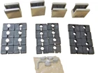 Muzata 4PACK Brushed Square Glass Clamp For Railing Post GA04 Open. Price: $20.00.