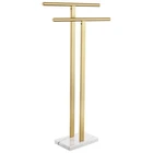 Kokosiri Standing Bathroom Towel Rack, 2-TIER Holder, Marble Base, Stainless Ste. Price: $109.48.
