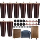 Turstin 8 Pieces Furniture Legs 6 Inches Round Solid Wood Feet With... New. Price: $41.91.