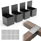 4PK-PERGOLA Brackets 4X4 (actual: 3.5X3.5"),RAFTER Post For Deck Railing New. Price: $51.99.