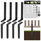4-PACK Fence Post Repair Kit, 33.5" Heavy Duty Adjustable Thickened Metal Fen... New. Price: $102.70.