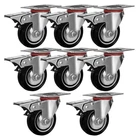 Pack Quality 3" Swivel Caster Wheels W/double Brake Non Skid Mark (8 Pac... New. Price: $49.26.