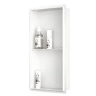 Bernkot Stainless Steel Shower Niche 24 X 12 White 2-TIERS Shelf No Tile Needed New. Price: $150.15.