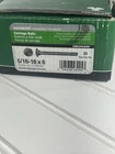 Hillman 812564 Galvanized Carriage Bolt 5/16-18 X 6-INCH. QT-25 New. Price: $24.95.