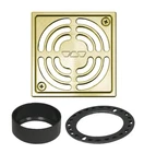 Schluter Kerdi-drain Square Grate Kit Brushed Brass Floor KD4GRKAMGB New. Price: $64.95.