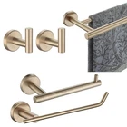 Jqk 5-PIECE Bathroom Hardware Set Champagne Bronze Wall Mount Towel Bar Tp Holde New. Price: $119.98.