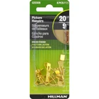 Hillman 122308 Brass White 20 Lbs. Capacity Deluxe Picture Hanger (pack Of 10) New. Price: $11.32.