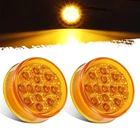 Partsam 2PCS 2.5 Inch Round Led Side Marker Lights Amber 13 Diodes Reflectors New. Price: $31.99.