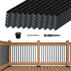 50PACK 32" X3/4" Aluminum Deck Balusters Square Railing Black New. Price: $132.52.