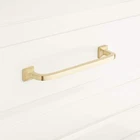 Signature Hardware HL-552-4-SB Klein 4" C2C Handle Cabinet Pull Satin Brass Open. Price: $17.99.