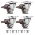 Weibida Inch Rubber Casters Wheels For Furniture, Tpr, Brown New. Price: $24.76.