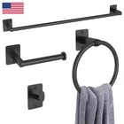 Matte Black Bathroom Accessories Set Kljkpa Pieces Hardware 24 New. Price: $29.14.